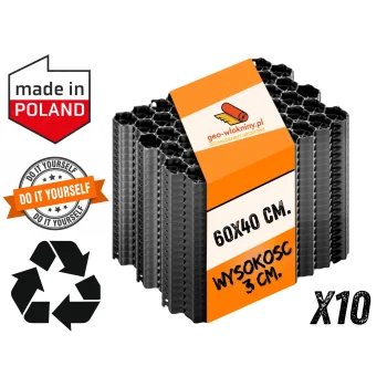 Kratka KRATA Parkingowa Trawnik Podjazd 60x40x3 cm EKO Parking Drogowa